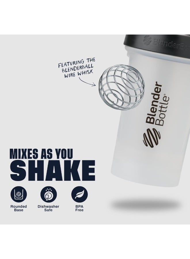 BlenderBottle Blender Bottle Classic V2 Shaker Perfect For Protein Shakes And Pre Workout, 28-Ounce, Clear/Black - Image 2